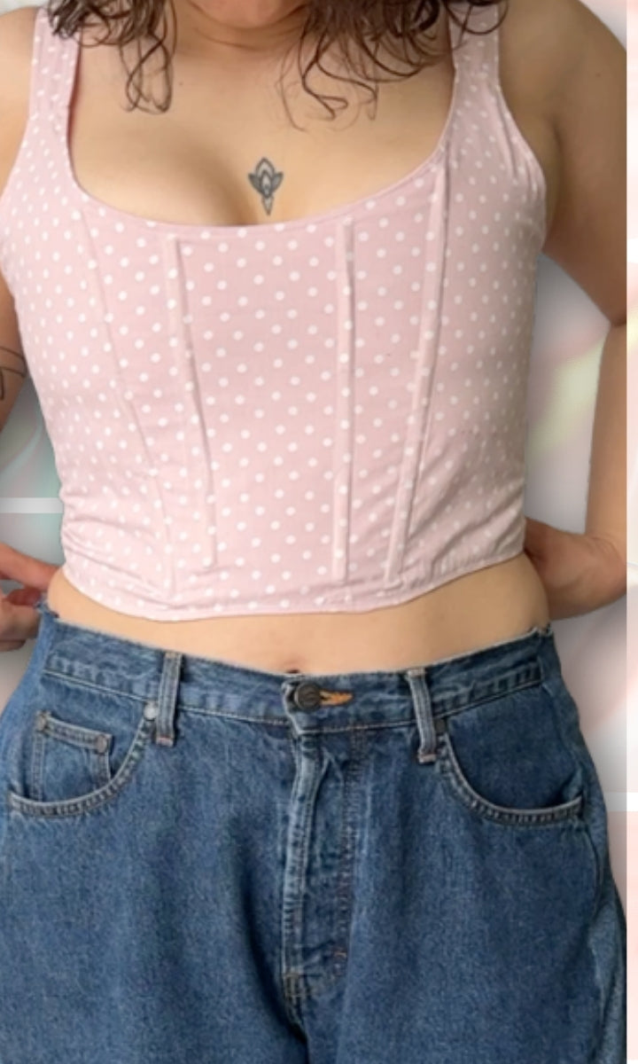 Corset à pois