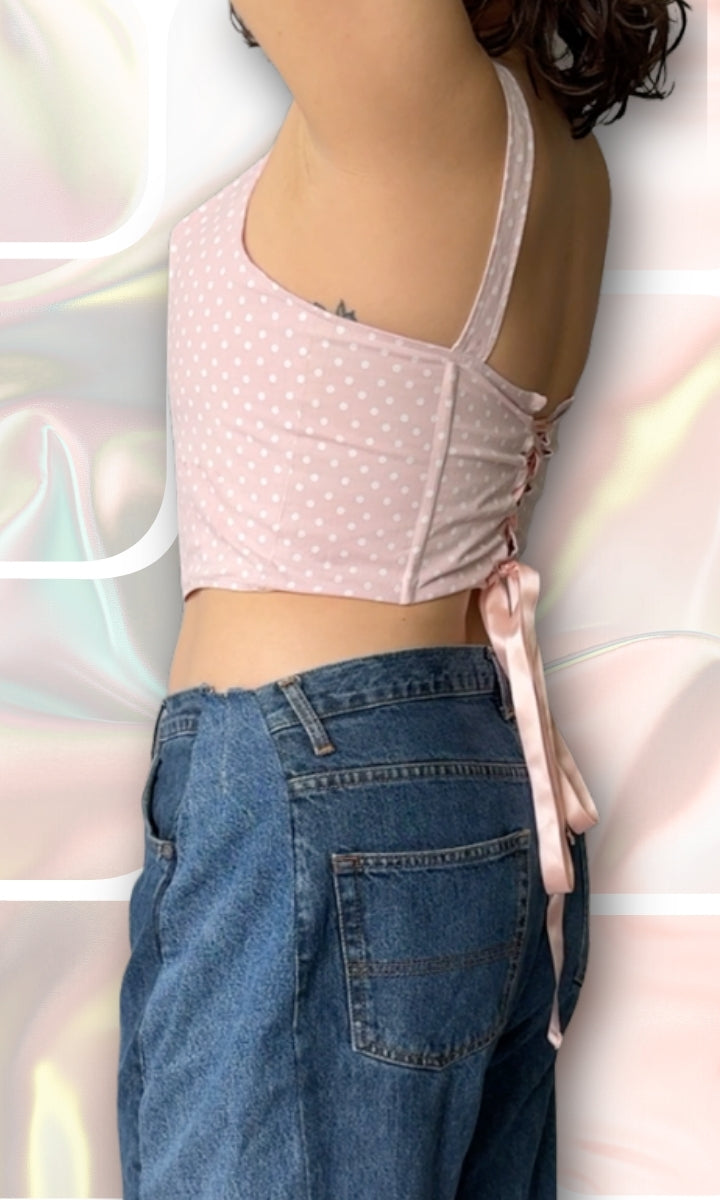 Corset à pois