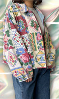 Veste légère en tissu effet patchwork